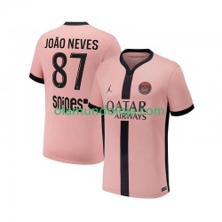 Camisola Paris Saint-Germain Joao Neves 87 Homem Equipamento Terceiro 2024-2025 Manga Curta